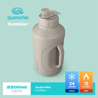 Quencha 71oz 128oz Sports Lid Insulated Water Jug Half Gallon Gallon BPA-Free Double Wall Stainless