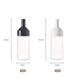 250ml Kitchen Squeeze Seasoning Bottle 2 Colors Leak-Proof Condiment Empty Bottles Plastic Oil Vinegar Sauce Ketchup Salad Cruet Can Container