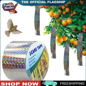 【New Arrival】 เทปกันนกสะท้อนแสง 4.8ซม. x 50ม. สำหรับกลางแจ้ง ป้องกันนกและแมลงในสวนและพื้นที่กลางแจ้งด้วยเทปสะท้อนแสงสองด้าน
