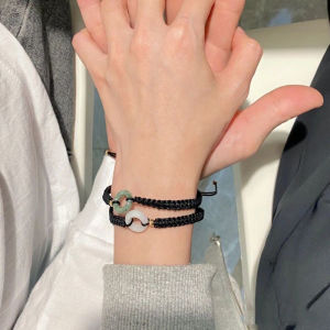 [COD]Flash Delivery Lucky Couple Bracelet Peace Buckle Hand Weaving Bracelet Vintage Girlfriend Birthday Gift