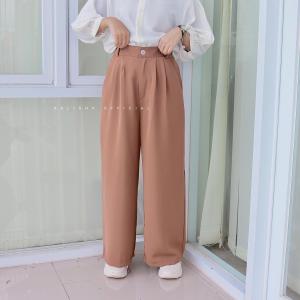 Kalisha - Loose Pants Celana Kulot Casual korean Style kancing Fushimi