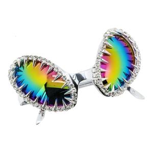 Hiphop Dancing Alien Sunglasses With Cool Rivet Studded Frame For Various Occasion Everyday Use Punk Party Eye Glasses