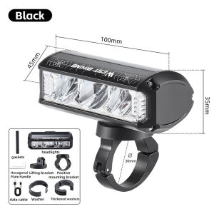 Tây đi xe đạp 1750 lm Đèn Xe Đạp 3 LED góc rộng Đèn pha đạp xe không thấm nước ánh sáng Type-C rechargable nhanh chóng phát hành kính chắn chống loá cho xe hơi