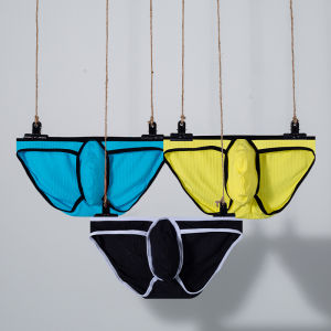 CMENIN ADANNU 3Pcs Cotton Quick Dry U-Pouch Briefs Men Underwear Macaron Jockstrap Mens Underpants AD7203
