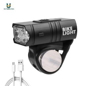 LED Bicycle Light 10W 800LM 6 Modes USB Rechargeable Power Display MTB Mountain Road Bike Front Lamp Cycling Equipment [Ueb Flagship Store]