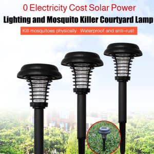 Solar Mosquito Killer Lamp for Indoor and Outdoor Use Waterproof Insect Trap for Garden and PatioSolar Bug Zapper Waterproof Outdoor Mosquito Zapper Mosquito Killer and Lighting Mosquito Repellent