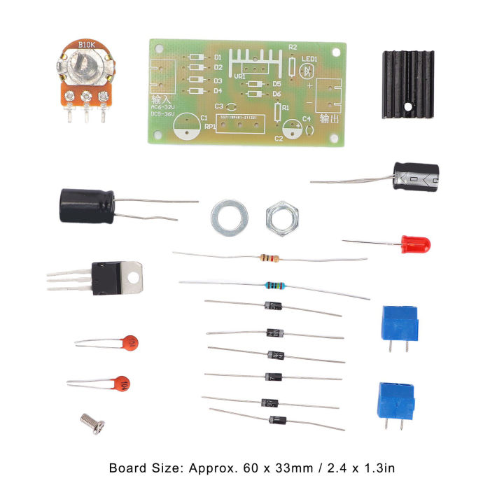 Adjustable Regulated Power Supply Kit Short Circuit Protection ...