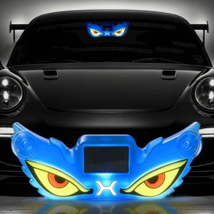 CHDHALTD 5 Modes Car Demon Eye Light Creative Cool Solar Warning Light Car Ambient Light Safety Rear Window Light Car Triangle Window