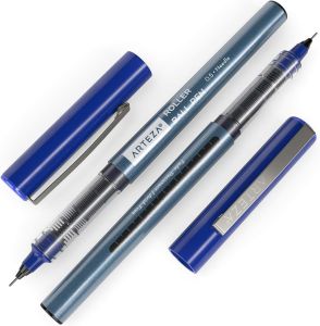Bút bi nước gel thân đẹp đầu kim siêu êm ARTEZA Rollerball cỡ ngòi 0.5mm 1 cây viết màu xanh dương