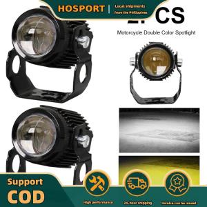 【HOSPORT】Motorcycle LED Fog Lights with Dual Color Function and Easy Installation for Night Riding