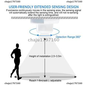 chaju1797160 Công tắc cảm biến vi sóng cảm biến chuyển động cơ thể Radar 5.8 độ LED HF 220V 360 Ghz