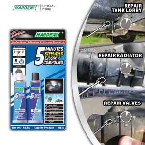 อีพ็อกซี่กาว 2 ตัน ผสมสารประกอบเหล็ก HARDEX