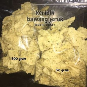KERIPIK PANGSIT BAWANG JERUK 190GR DAN 500GR CRISPY