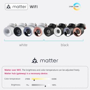 Nhúng 5 CCT có thể chuyển đổi/ZigBee Trần Ligh chống chói 7W 12W 360 ° xoay AC110/220V phòng ngủ nhà bếp trong nhà Spotlight