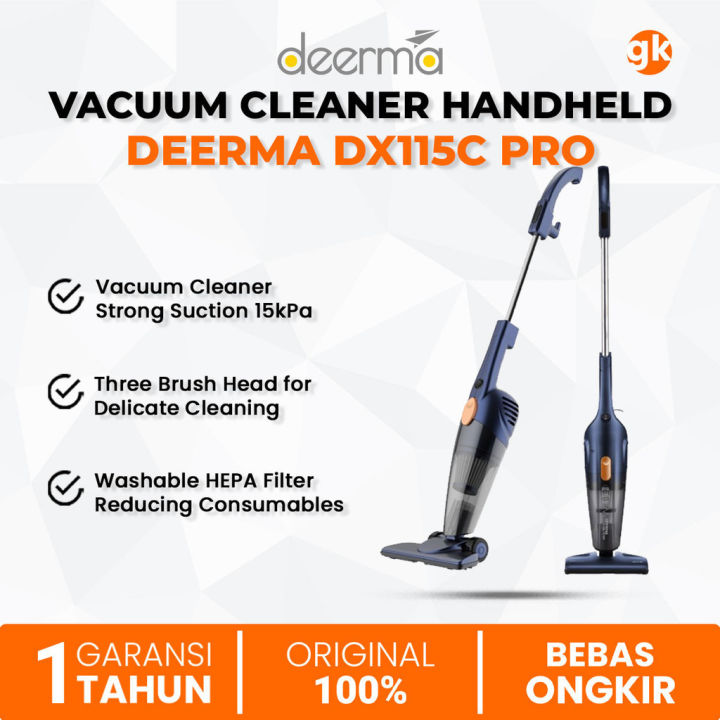 DEERMA DX115 PRO Vacuum Cleaner 15kPa Handheld 2in1 Silent Home