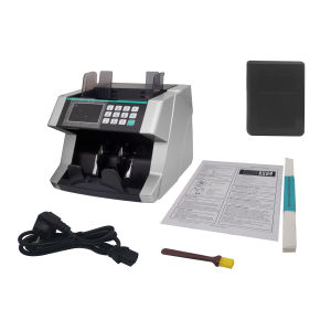 BABEDUO 【Upgrade】Automatic Money Counter Machine with Double LED Display Cash Register Portable Multi Currency Money Cash Bill Counting Machine With Counterfeit Detection Feature For Bank Supermarket Store Counter Support New and Old Philippine banknot
