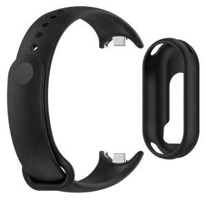 Dây đeo silicon và vỏ bảo vệ tương thích cho Xiaomi Smart Band 10/Xiaomi Band 9/Xiaomi Band 8