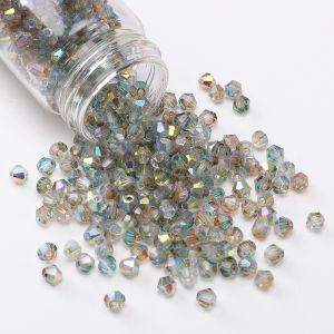 8MM 130/260Pcs/Bag Made In China High-Quality Glass Rice Beads With Two-Color Aurora Two-Pointed Beads Dreamy Colors DIY Jewelry Making Colorful Bracelets Necklaces DIY Fashion Accessories