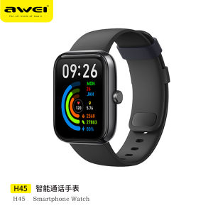 Awei H45 IP68 waterproof smartwatch with 300mAh capacity and long-lasting battery life. Alexa voice sports watch with multi sport mode detection suitable for various occasions