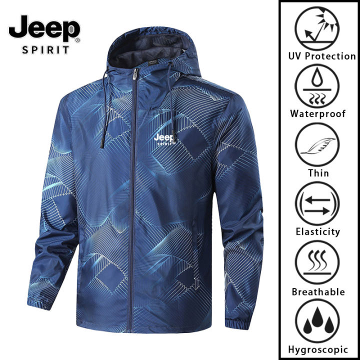 JEEP SPIRIT Mens Fashion Loose Thin College Jackets Hip Hop