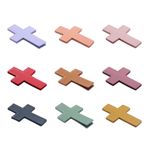 4 Pcs Crossed Bookmarks Simple Book Markers PU Leather Page Markers Creative Bookmarks Bible Bookmarks for Book Lovers