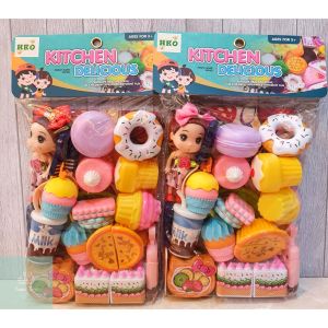 Mainan Anak Perempuan Kitchen Delicious Cake Set + Boneka No.2008