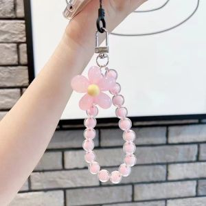 New Tali Lanyard Hp Gantungan Hape PhoneStrap Handphone Manik Bunga Lucu Unik Cantik KEY18