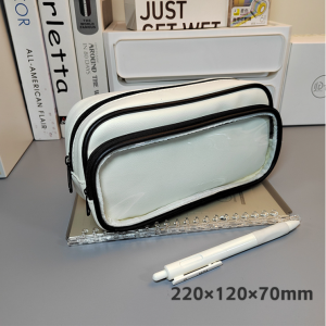 Hộp bóp đựng bút viết đồ dùng học tập xinh bằng da cao cấp chống nước sành điệu nhiều ngăn lớn đẹp cho nữ học sinh