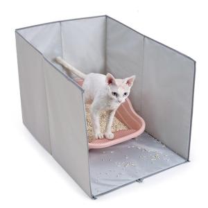 Chống rung khay đi vệ sinh cho mèo cưng rào cản với lớp phủ PVC cho hộp CÁT VỆ SINH thú cưng lộn xộn phòng chống dễ dàng để sử dụng cho không gian nhỏ