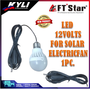FT STAR KYLI High-Quality LED Solar Bulbs for Electric Fans - 12V/6V/3V New
