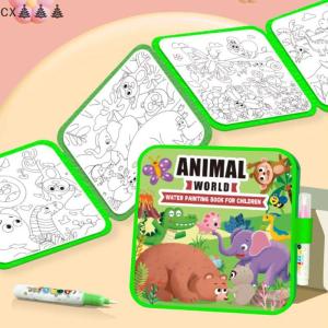 CX🎄💓💥 Montessori nước màu cuốn sách tái sử dụng sơn nước cuốn sách nước sơn màu cuốn sách chỉ cần thêm nước để lộ màu sắc rực rỡ