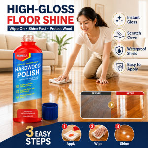 High-gloss Wood Floor Polish Hardwood Shine Enhancer Lasting Shine Anti-Scratch No Streak For Home Flooring