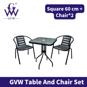 GVW Balcony Table And Chair Dining Table Set Meja Makan Kitchen Table Outdoor Table And Chair Set