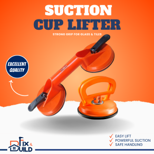 1 And 2 Suction Cup Glass Lifter For Dent Puller Glass Tiles Mirror Granite Lifting With Maximum Pull Off 25KG - 100KG