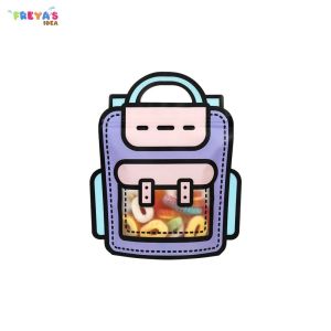 FR-C1094 Plastik Bingkisan Ziplock Motif Tas Ransel / Goodie Bag Birthday 3D Plastik Souvenir Ultah
