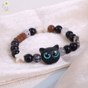 2ชิ้นสร้อยข้อมือแมวน่ารักปรับได้เชือกถักเกลียวเชือกการ์ตูนสัตว์ลูกปัดลิงค์สำหรับผู้หญิงผู้ชายแฟชั่นคู่สร้อยข้อมือมิตรภาพของขวัญเครื่องประดับ