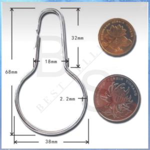 (10PCS/SET) C-RING With Lock C Ring Metal Chrome Gourd Hook For CR Shower Curtain Organizer