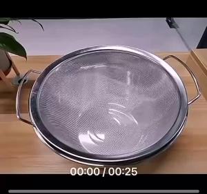 FFBH Stainless Steel Strainer Basket Fine Mesh Multi-size Juice Rice Flour Sieve With Double Handles Food Filter Drainer Kitchen 5T9N4