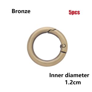 VIVIDI 2/5pcs 10/12/16/19mm Round Push Trigger Zinc Alloy Hooks Spring O-Ring Buckles Carabiner Purses Handbags Bag Belt Buckle Snap Clasp Clip