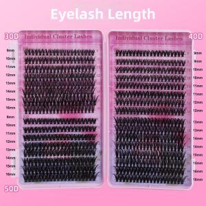 PLNBFG Look False Eyelashes 3D Volume Wispy Style 3D Faux Mink Lash Reusable Lashes Volume Fans Eyelash Clusters Kit Makeup Enhancement