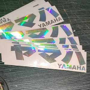 Stiker Cutting Kanji & Hologram Pelangi: Aksesoris Kendaraan Motor