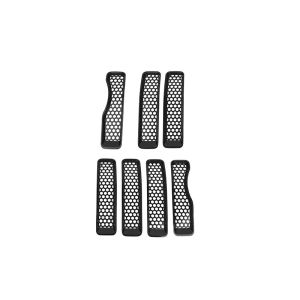 Cornerr JeCar Car Grille Ring Covers for Jeep Wrangler JL JT Gladiator 2018+ Front Bumper Grill Mesh Ornmaent Exterior Accessories 2B5Z7