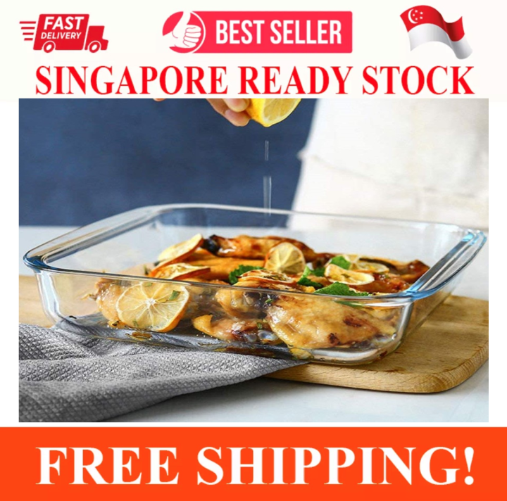 CLEAR GLASS BAKING DISH FOR OVEN CASSEROLE DISH SQUARE BAKING