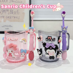 Kuromi Toothbrush for Kids Mouthwash Cup Kuromi Toothbrush Cup Tooth Brush Toothbrush Set