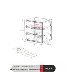 L67 Desktop Storage Box Plastic Organizer for Stationery Perler Beads Jewelry Office Home L