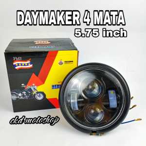 HEAD LAMP LAMPU DEPAN REFLECTOR JUTE DAYMAKER BLACK ALIS BLUE