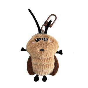Lovely Cockroach Cartoon Plush Toy for Kids Keychain Cartoon Roach Furry Soft Charm Stuffed Cockroach Toy