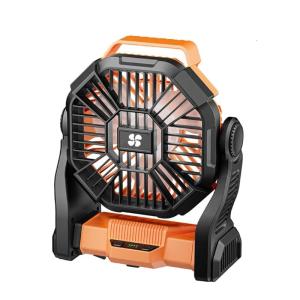 Rechargeable Camping Fan Light with Large Outdoor Tent Fan ABS Texture Cooling Fan Perfect for Outdoor Use