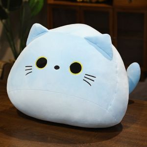 JOJO CASTLE 18/40/55cm Kawaii Black Cat Plush Toys Stuffed Soft Round Animal Cat Pillow Nap Cushion Creative Birthday Gift for Kids Children
