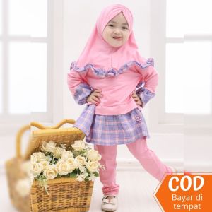 Qiandra Legging Set By Lilbi - Little Bee Boutique - Lilbi - Setelan Baju Muslim Anak Perempuan - Baju Anak Perempuan Bayi Dan Balita Kekinian - Setelan Baju Anak Muslim - One Set Anak Balita - One set Muslim Anak Perempuan - One Set Muslim Anak Perempuan